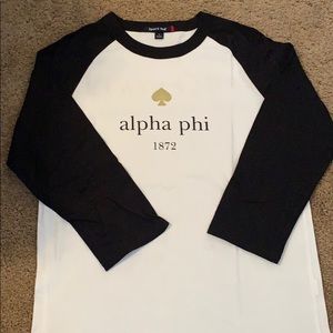 Alpha phi Kate spade shirt